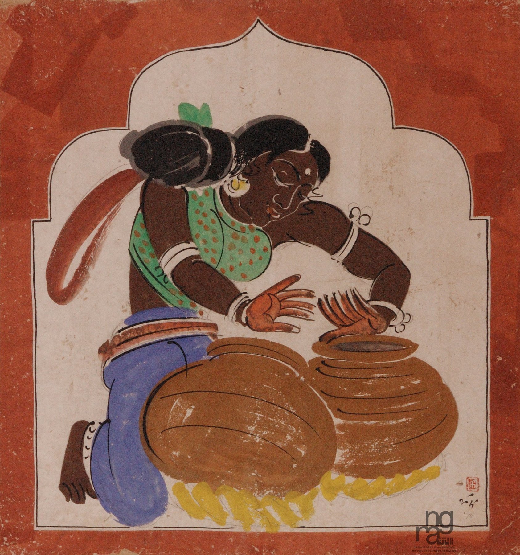 絵 「グニャグニャランド」 Ghatavadyan, 1937